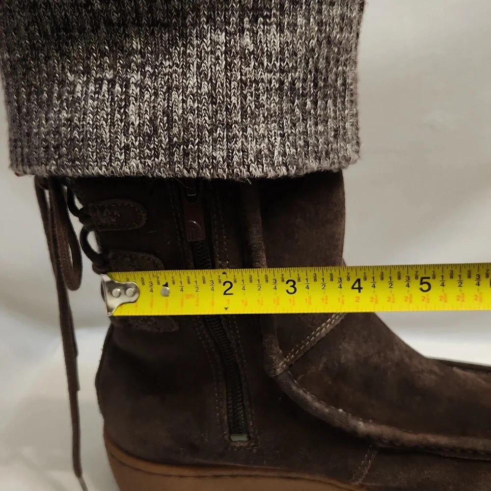 The North Face Alana Mid Knit Suede Fold-over Winter Boots (W Size 7)